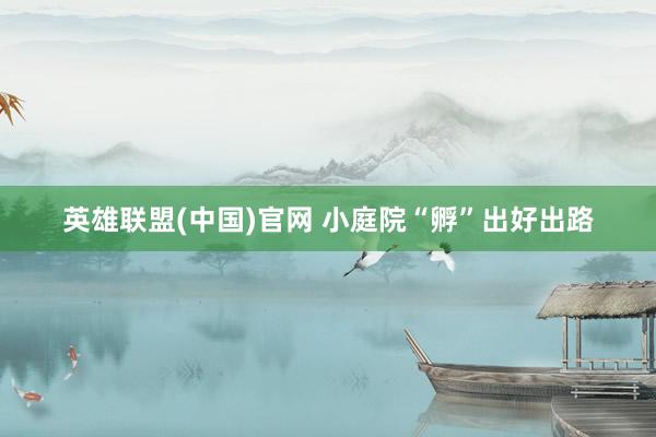 英雄联盟(中国)官网 小庭院“孵”出好出路
