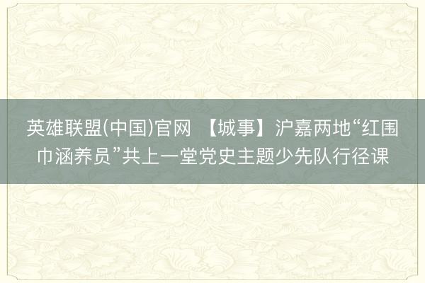 英雄联盟(中国)官网 【城事】沪嘉两地“红围巾涵养员”共上一堂党史主题少先队行径课